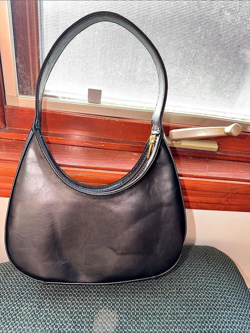 John Galt Black Shoulder Bag